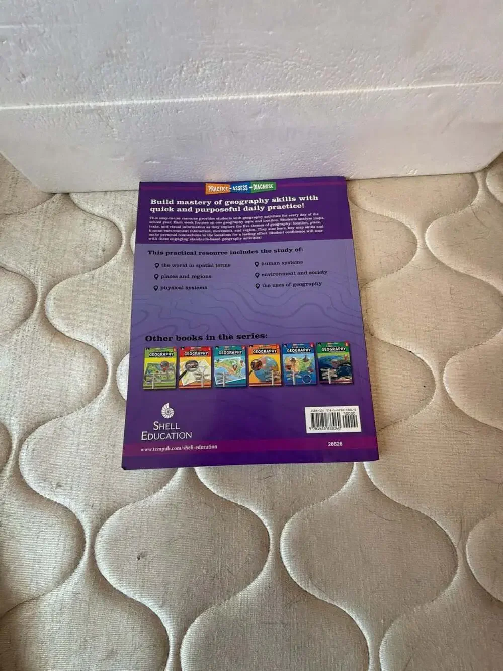Lot of 3 5th GR Educational Workbooks: Social Studies, Vocabulary, Geography